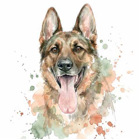 Portrait aquarelle de la même famille
